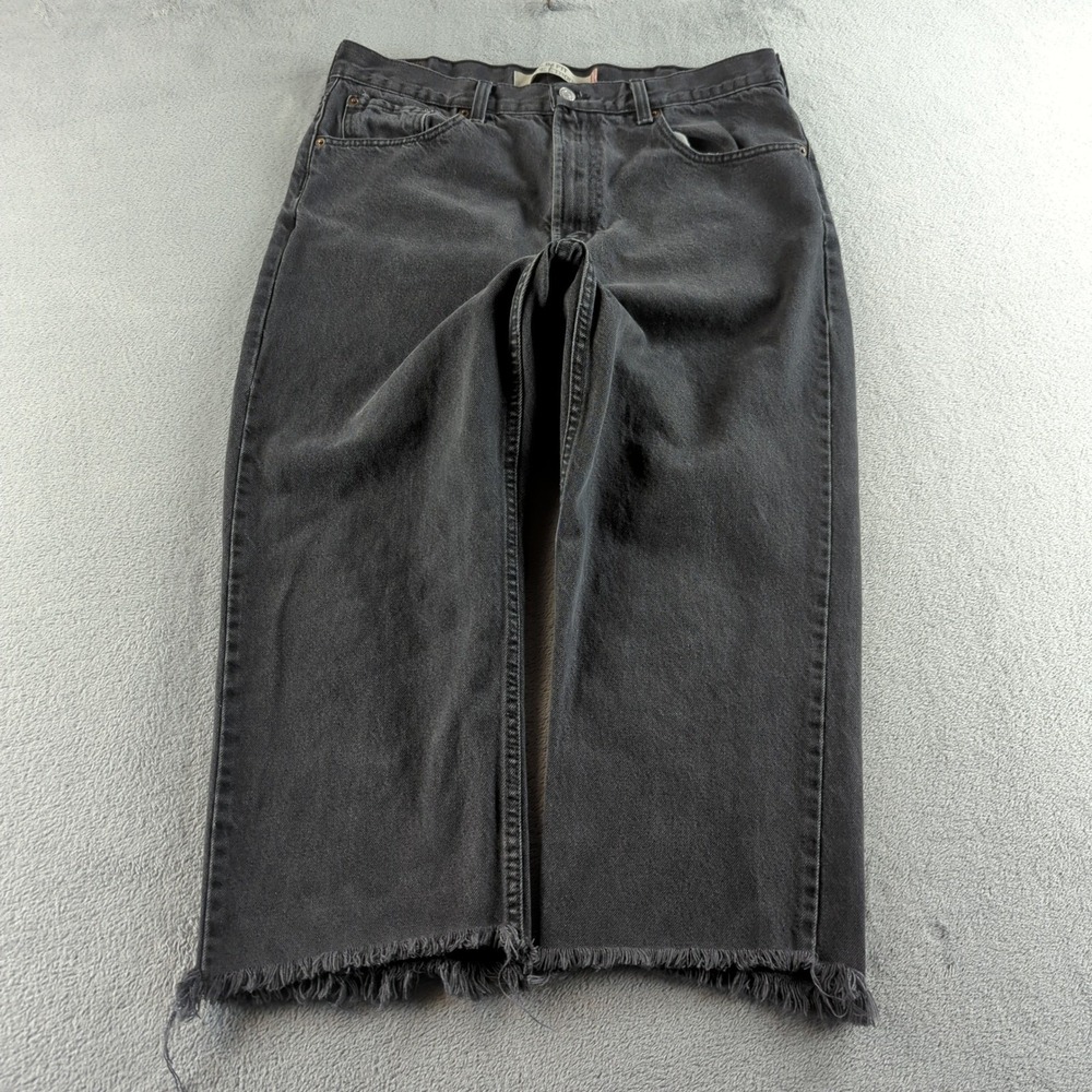 Vintage Y2K Levis 516 Jeans 36 (Fits 34) Black Faded Slim Baggy Grunge Skater